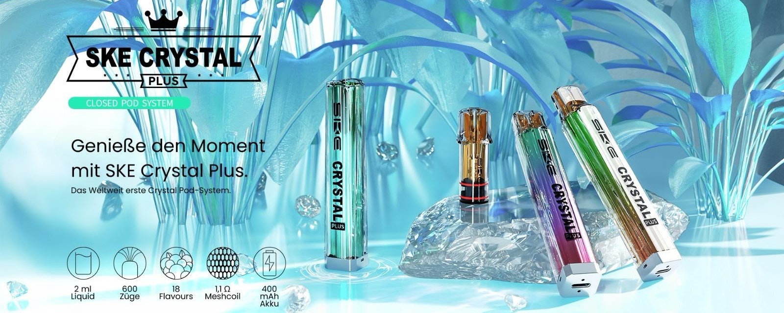 SKE Crystal Einweg, Pod oder Liquid